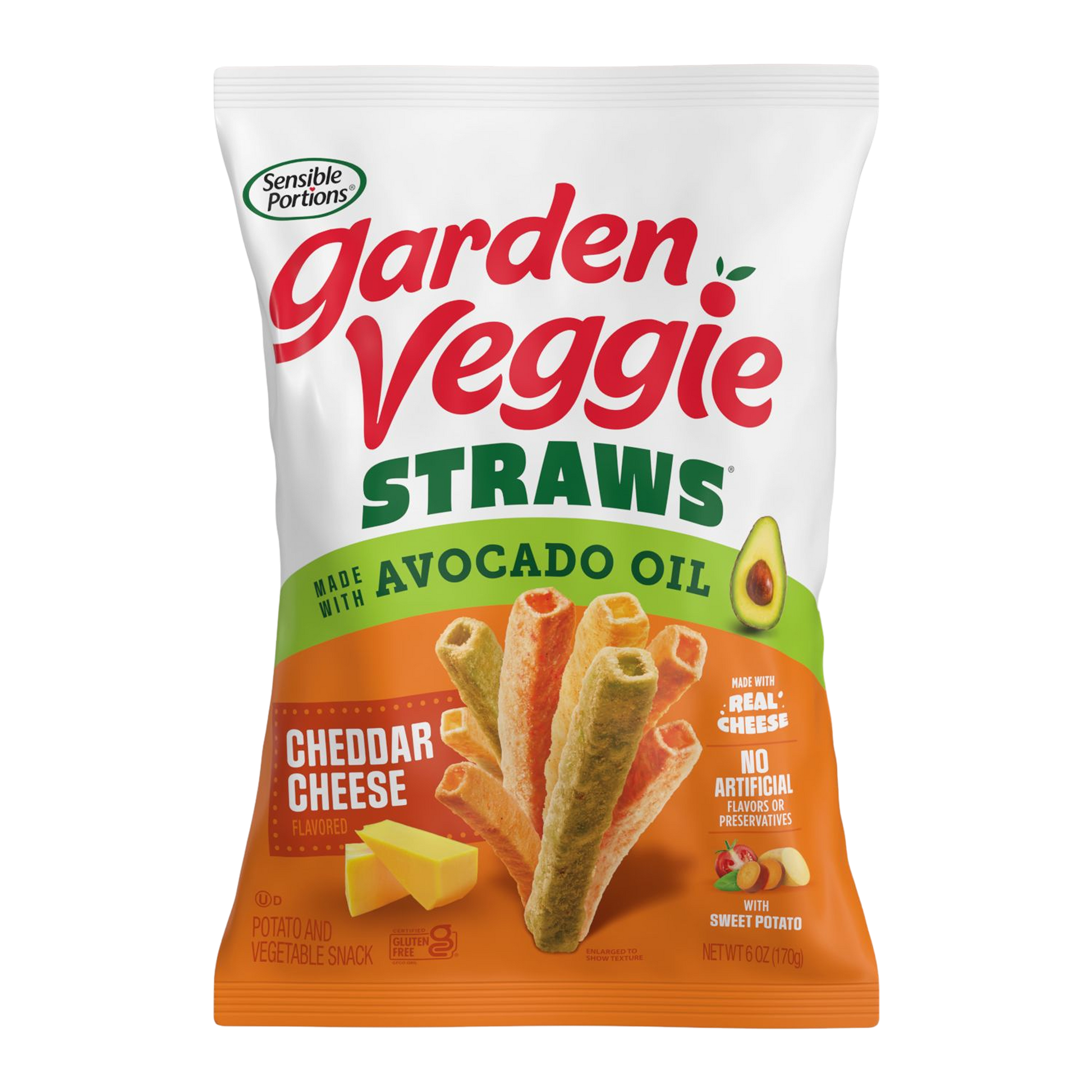 Cheddar Cheese Veggie Straws Made with Avocado Oil