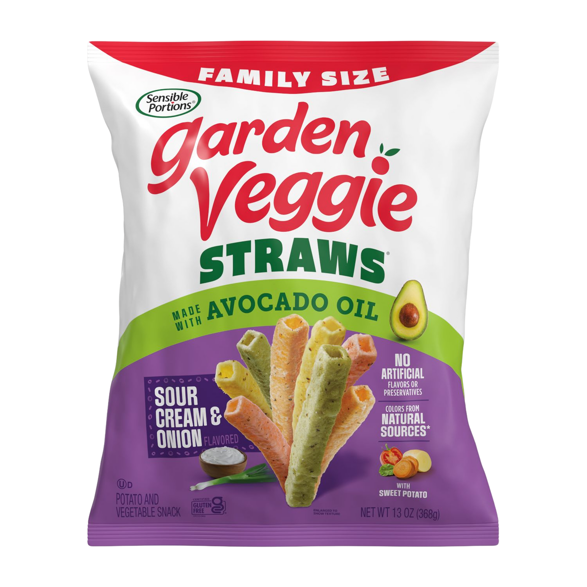 Sour Cream & Onion Veggie Straws Made with Avocado Oil
