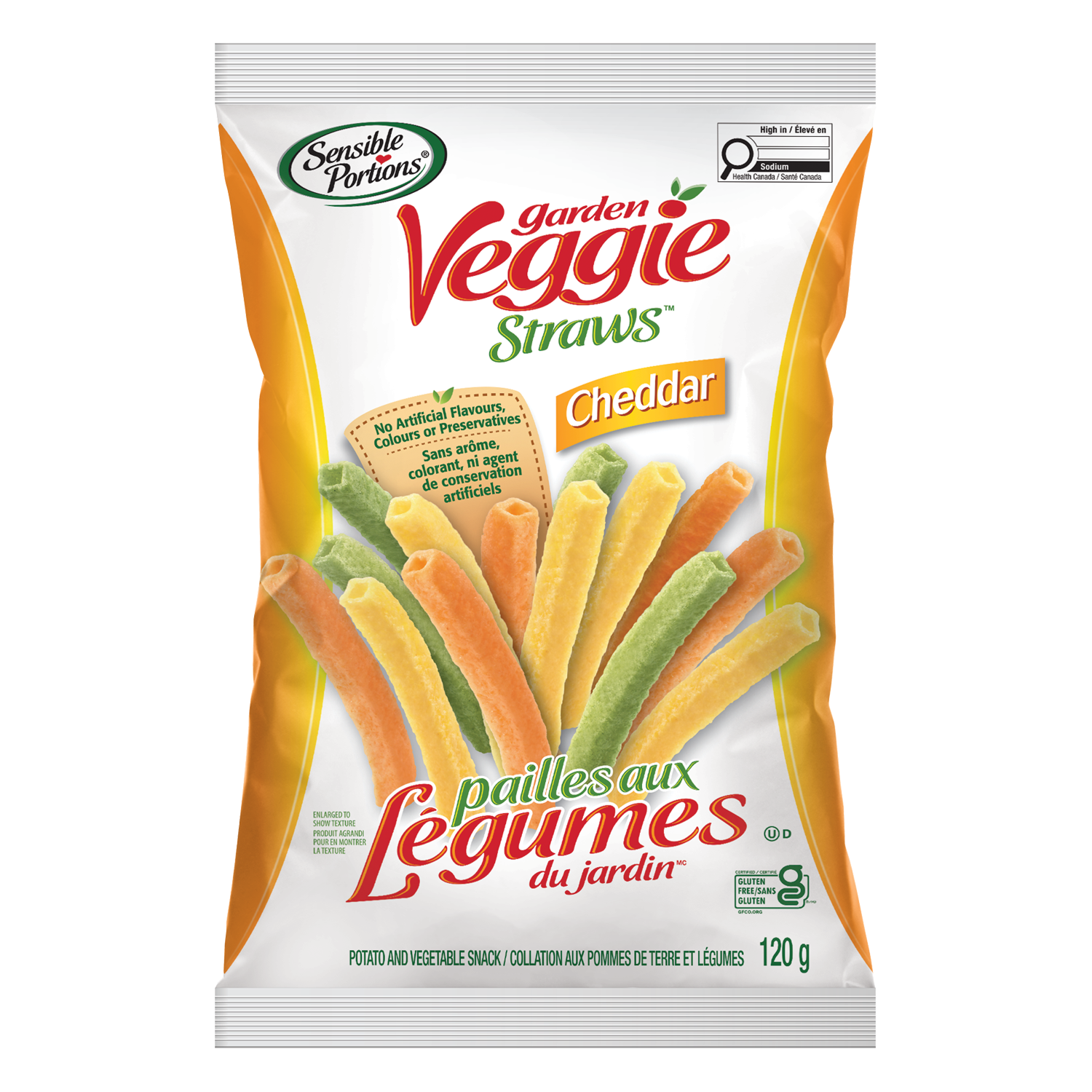 Pailles aux légumes du jardin Cheddar