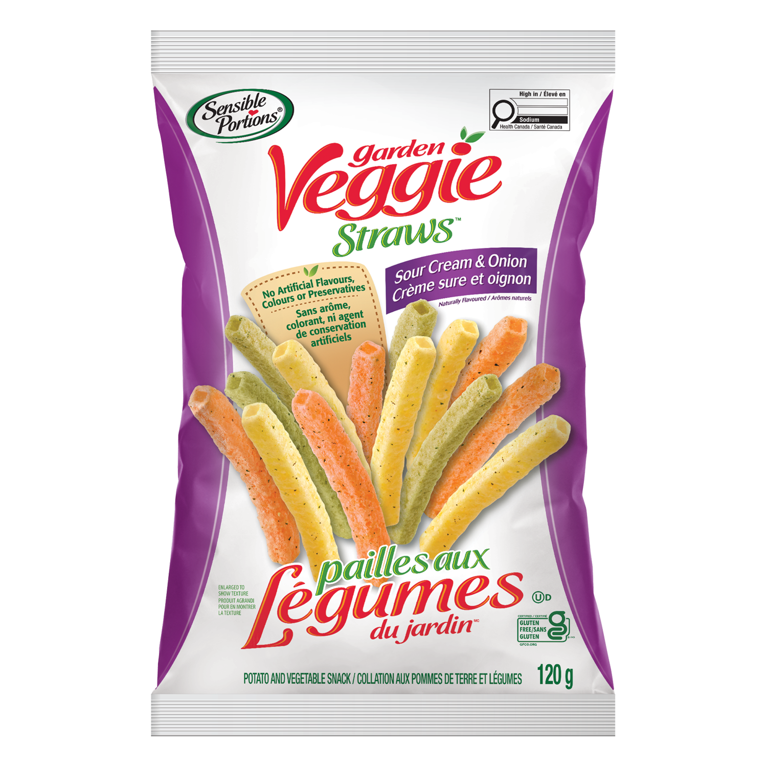 Pailles Aux Légumes du jardin Crème sure et oignon